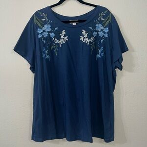 Style& Co. blue tee. Size 2X EUC